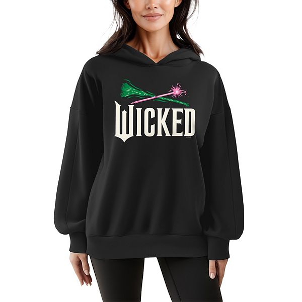Women's Wicked For Good Oversized Fleece Hoodie Sweatshirt