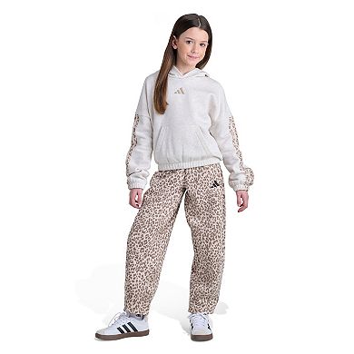 Girls 7-16 adidas Long Sleeve Printed 3-Stripe Hooded Pullover