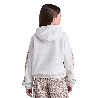 Girls 7-16 adidas Long Sleeve Printed 3-Stripe Hooded Pullover