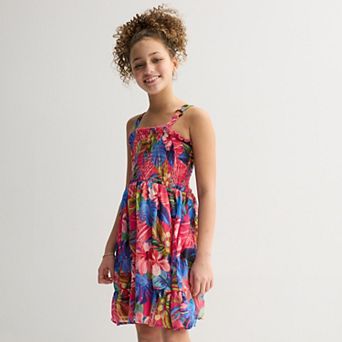 Girls 7-16 Speechless Floral Smocked Chiffon Dress