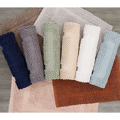 Jean Pierre New York Sophie Border Textured Cotton Bath Mat