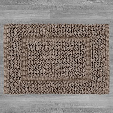 Jean Pierre New York Sophie Border Textured Cotton Bath Mat