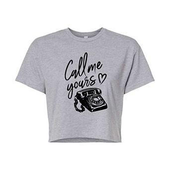 Juniors' Call Me Yours Cropped Tee
