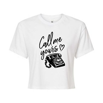 Juniors' Call Me Yours Cropped Tee