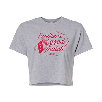Juniors' We're A Good Match Cropped Tee