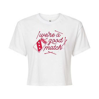 Juniors' We're A Good Match Cropped Tee