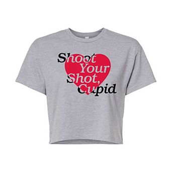 Juniors' SO® Cupid Cropped Tee