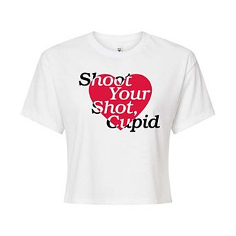 Juniors' SO® Cupid Cropped Tee
