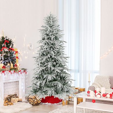 Costway 6/7/8 FT Artificial Christmas Tree with 594/820/1108 PE PVC Branch Tips