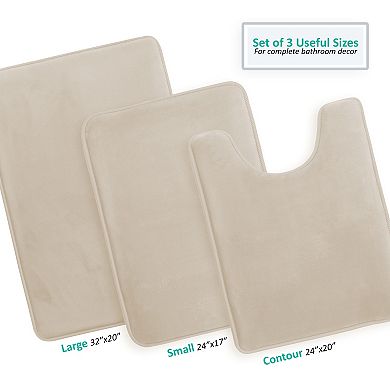 Ultra Soft Non-Slip Plush Memory Foam Bath Rug Collection