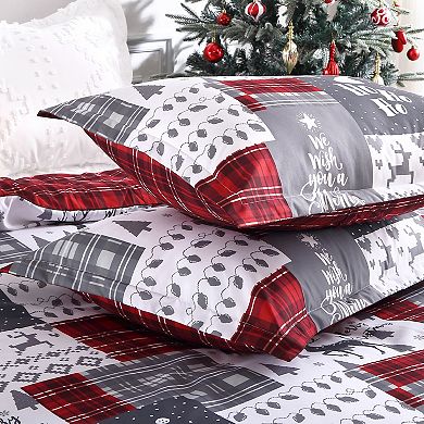 Christmas Duvet Cover Set for Xmars, Soft Christmas Decorations Bedding Set for Christmas Gift