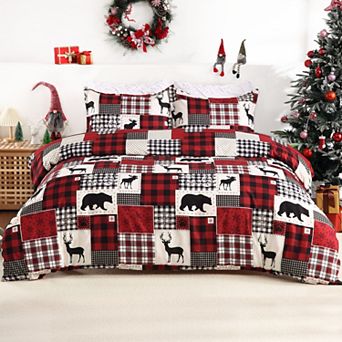 Christmas Duvet Cover Set for Xmars, Soft Christmas Decorations Bedding Set for Christmas Gift