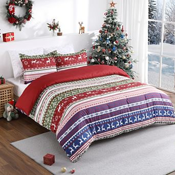 Christmas Duvet Cover Set for Xmars, Soft Christmas Decorations Bedding Set for Christmas Gift