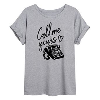 Juniors' Call Me Yours Oversized Tee