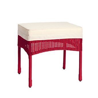 BrylaneHome Roma All-Weather Resin Wicker Ottoman