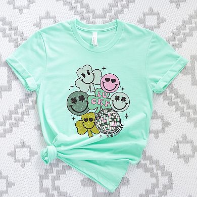 S.W.Smiley Lucky Smiley Disco - Women's Short Sleeve Graphic T-Shirt