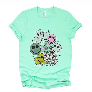 S.W.Smiley Lucky Smiley Disco - Women's Short Sleeve Graphic T-Shirt