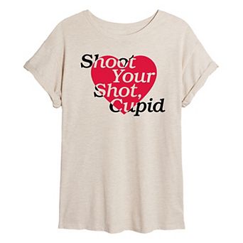Juniors' Cupid Oversized Tee