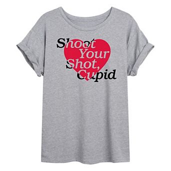Juniors' Cupid Oversized Tee