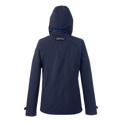 Nautica Women's Voyage Hooded Rain Jacket