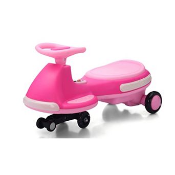 Whisen 12V Kids Electric Ride-On Wiggle Car with Anti-Rollover and Flashing Wheels