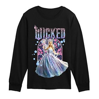 Boys 8-20 Wicked For Good Glinda Florals & Bubbles Long Sleeve Graphic Tee