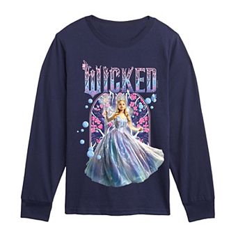 Boys 8-20 Wicked For Good Glinda Florals & Bubbles Long Sleeve Graphic Tee