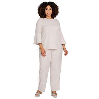 Catherines Women's Plus Size Flounce Top & Pant Duet