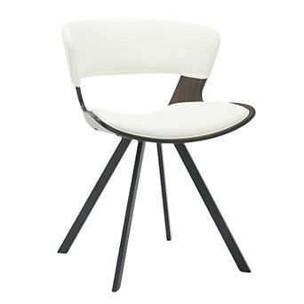 Dining Chair with Curved Open-Back and Powder-Coated Iron Legs Nymia Series