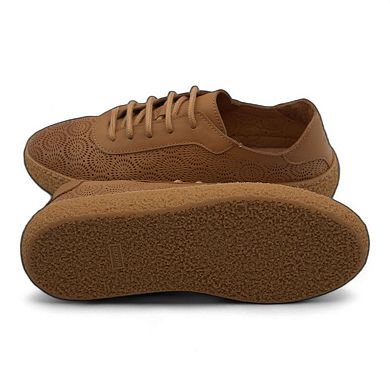Women's Lace-Up Slip On Leather Sneakers (Colette Style)
