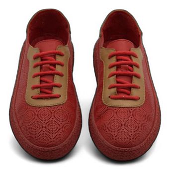 Women's Lace-Up Slip On Leather Sneakers (Colette Style)