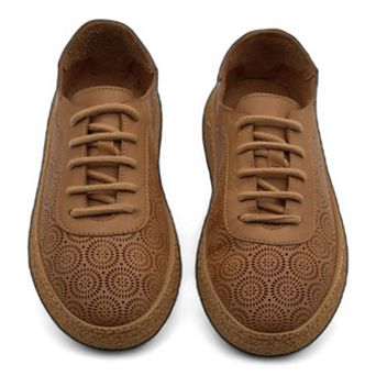 Women's Lace-Up Slip On Leather Sneakers (Colette Style)