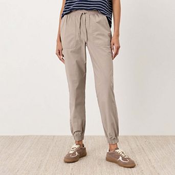 Organic Cotton Stretch Poplin Jogger