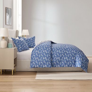 Nestl 3PC Reversible Botanical Printed Comforter Bedding Set