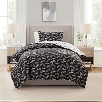 Nestl 3 pc Reversible Botanical Printed Comforter Bedding Set