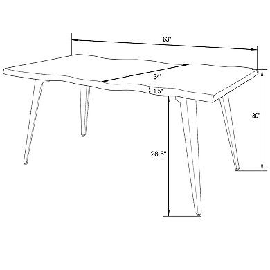 Leisuremod Lawrence 7-piece Acrylic Folding Dining Chair And Rectangular Dining Table Set