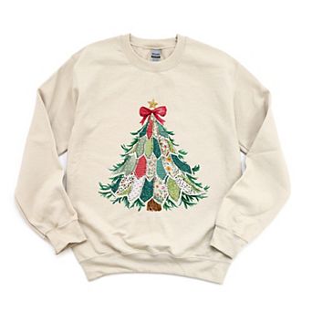Christmas Tree Stitched - Women's Graphic Sweatshirt