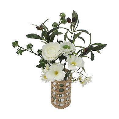 Everyday Decor Artificial Daisy & Olive Leaf Arrangement