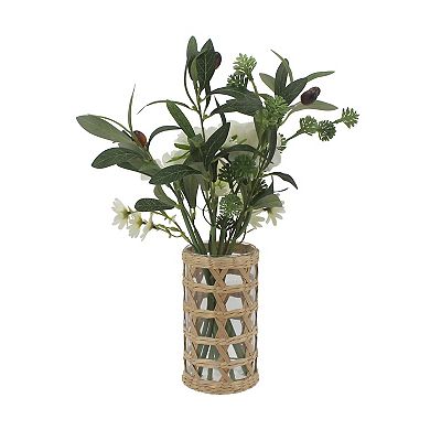 Everyday Decor Artificial Daisy & Olive Leaf Arrangement