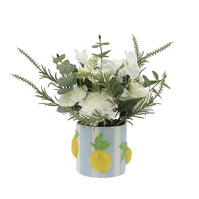 Everyday Decor Artificial Botanicals in Summer Citrus Vase