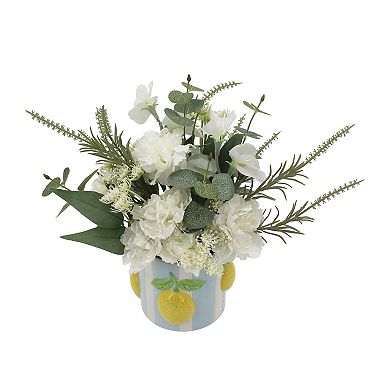 Everyday Decor Artificial Botanicals in Summer Citrus Vase