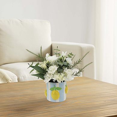 Everyday Decor Artificial Botanicals in Summer Citrus Vase