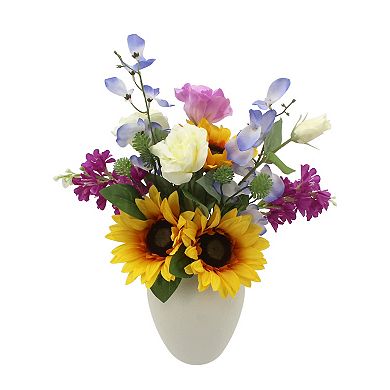 Everyday Decor Artificial Summer Market Sunflower Arrangement