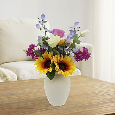 Everyday Decor Artificial Summer Market Sunflower Arrangement