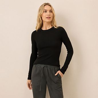 Perfect Rib Long Sleeve Tee