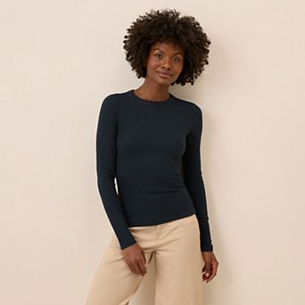 Perfect Rib Long Sleeve Tee