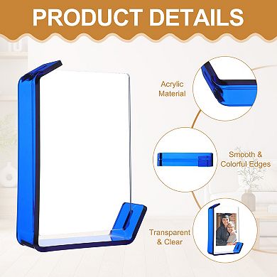 Acrylic Floating Picture Frame for Wall or Tabletop Display, Hanging Photo Frame Stand 4x6/5x7 inch