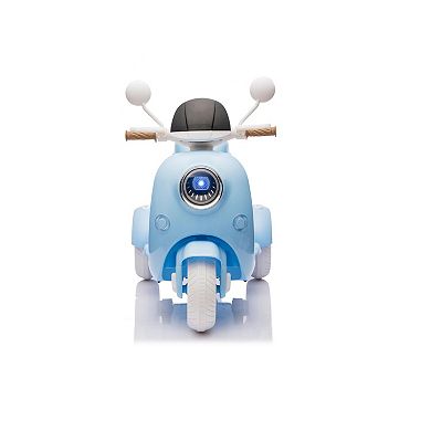 Whisen 24V Kids 3-Wheels Electric Ride-On Motorcycle with USB and Bluetooth