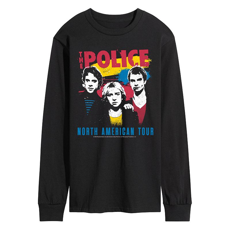 Men's The Police North American Tour Long Sleeve Graphic Tee, 