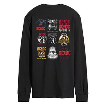 Men's ACDC Logo Grid Long Sleeve Graphic Tee
